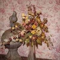 Antik Blumenstrauß Klosterarbeit Altarblumen Blumengesteck Landhaus Cottage Bild 1