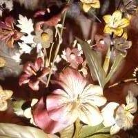 Antik Blumenstrauß Klosterarbeit Altarblumen Blumengesteck Landhaus Cottage Bild 2