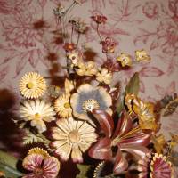 Antik Blumenstrauß Klosterarbeit Altarblumen Blumengesteck Landhaus Cottage Bild 4