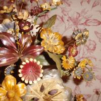 Antik Blumenstrauß Klosterarbeit Altarblumen Blumengesteck Landhaus Cottage Bild 7