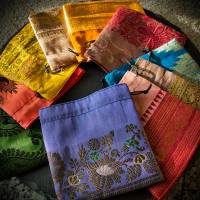 10x Schmucksäckchen aus indischen Sari-Stoffen Bild 2
