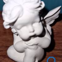 Keraflottfiguren kleine Engel Putten weiß - Pastelltöne Bild 2