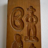 beidseitige alte Holzform Springerle 11 Figuren Bild 2