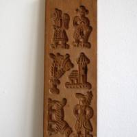 beidseitige alte Holzform Springerle 11 Figuren Bild 5