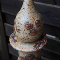 Stele aus Keramik mit einem Art Ornamentenmuster frostfeste Gartenkeramik Bild 6