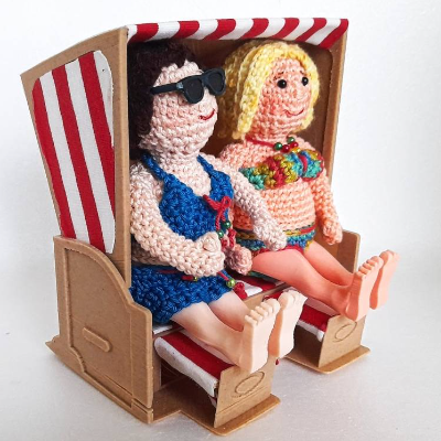 Eierbecher Eierwärmer - Sommer Sonne Strand - Strandkorb Urlaub Nordsee Maritim Sonnenbrille Geldgeschenk Gutschein