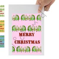 Weihnachtskarte 002e in 4 Farben Tannenbäume - digitale Datei - zum selbst ausdrucken Bild 2