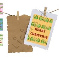 Weihnachtskarte 002e in 4 Farben Tannenbäume - digitale Datei - zum selbst ausdrucken Bild 4