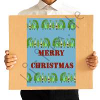 Weihnachtskarte 002e in 4 Farben Tannenbäume - digitale Datei - zum selbst ausdrucken Bild 5