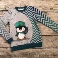 supersüßer Pulli /Sweatshirt gr.110/116 cooler Pinguin Bild 1