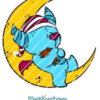 Plottdatei Mucki Mond  Monster Teufelchen Bild 1