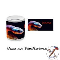 Spardose Motiv Schlange mit Name / Personalisierbar / Sparbüchse / Sparschwein Bild 2