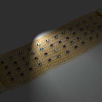irisierende Kristalle in Blau und Gold - Damen-Armband mit Kristallbiconen Bild 4