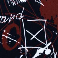 Sweat  Montreal angeraut Schrift abstrakt schwarz/burgundy Oeko-Tex Standard 100 (1m/19,00€) Bild 3