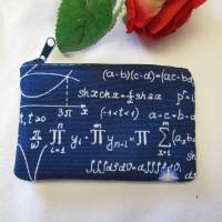 Mini-Geldbeutel für Mathe-Profis, Baumwolle, dunkelblau Bild 1