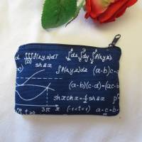 Mini-Geldbeutel für Mathe-Profis, Baumwolle, dunkelblau Bild 2