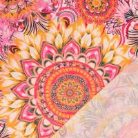 Viskose Popeline Digital Mandala pink (1m/12,-€) Bild 3