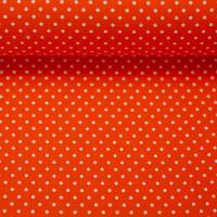 Baumwolle " Judith" Punkte/Tupfen  2mm  orange/weiß Oeko-Tex Standard 100(1m/8,-€) Bild 1