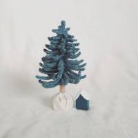 Kleiner gehäkelter Weihnachtsbaum, Wohndeko Bild 5