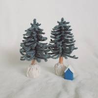 Kleiner gehäkelter Weihnachtsbaum, Wohndeko Bild 7