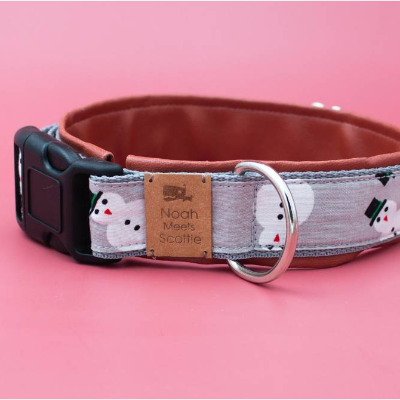 Hundehalsband oder Hundegeschirr FROSTY LOVE, Schneemann