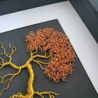 Herz Drahtbaum im 3D Bilderrahmen/ Personalisiertes Geschenk Bild 3