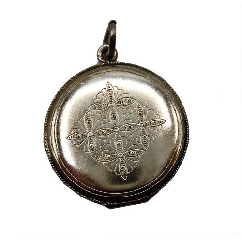 Prächtiges Walzgold Klapp Amulett Medaillon um 1910