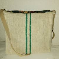 Vintage Getreidesacktasche Umhängetasche Kuriertasche Bild 3