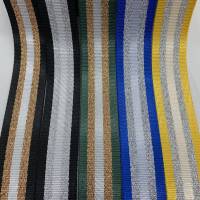 Gurtband White&Silver Stripes, royalblau, 38 mm Bild 7