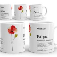 Papa Definition Name Tasse Geschenk Tee Keramik-Tasse Bild 1