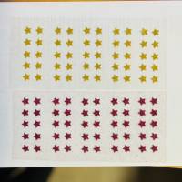 100 Stück Sterne Größe 10 mm in zwei Farben -Bügelbild 1 cm Sterne in Wunschfarben - Applikation zum aufbügeln Bild 10