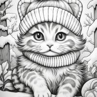 Süßes Katzen Malbuch 150 Seiten Teil 2 Erwachsene Kinder PDF Download Bild 7