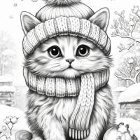Süßes Katzen Malbuch 150 Seiten Teil 2 Erwachsene Kinder PDF Download Bild 8