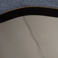 Mid Century Spiegel mit schwarz goldenem Rand/ A Bild 4