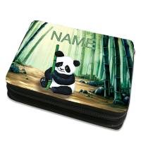 Panda Federmäppchen inkl. Inhalt mit Name / Personalisierbar Bild 1