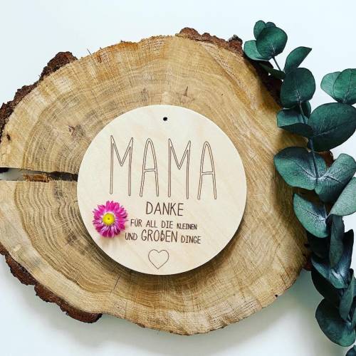 Personalisierte Holzscheibe Holzschild mit eurem Wunschtext