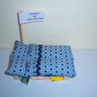 Geldgeschenk-Zuschuss für Dein neues Bett-Hochzeit,Geschenke Geburtstag-Geldgeschenkverpackung, Muster grau-blau Bild 1