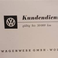 VW Kundendienst- Heft Limousine und Cabriolet  Nr . 274817  - 1953 - Eduard Winter - VW Generalvertretung Bild 2