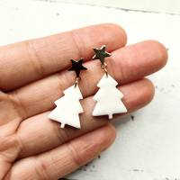 Ohrringe kleiner Tannenbaum • Ohrhänger Polymer Clay | Ohrschmuck | Weihnachten Bild 4