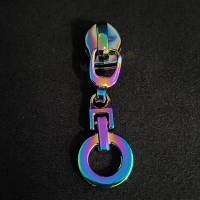 Zipper Rounds, breit, regenbogen / Schieber für Reißverschlüsse mit Spiralraupe Bild 1