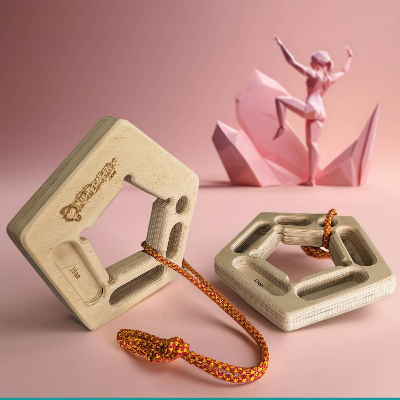 2er Set Kletter-Fingerringe im Hexagon-Design - Effektives Klettertraining leicht gemacht