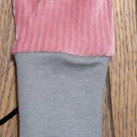 Pumphose aus Breitcord in rosa mit grauen Bündchen - Größe 50/56 (elastisch) Bild 4