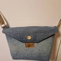 Damenhandtasche / Umhängetasche / Schultertasche aus Jeanshose genäht, Unikat, Upcycling-Tasche, 100 % Einzelstück Bild 1