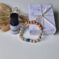 Aromatherapie Geschenkset für Frauen mit Meeressediment Diffusor Armband und Aromaöl für inneren Frieden Bild 1