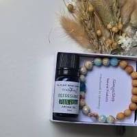 Aromatherapie Geschenkset für Frauen mit Meeressediment Diffusor Armband und Aromaöl für inneren Frieden Bild 5