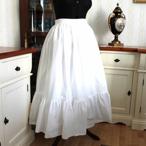 Unterrock Biedermeier viktorianisch aus 100% antiker Baumwolle – Handgefertigt, verschiedene Größen