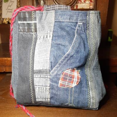 Komebukuro japanischer Reisbeutel Kordelzugtasche Wolleaufbewahrung Projekttasche