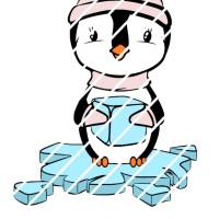 Plottdatei Pinguin Eisscholle Eiswürfel Bild 1