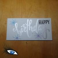 ►2023-0058◄ Karte Din lang - GEBURTSTAG "Happy Birthday + Feuerwerk" Bild 1