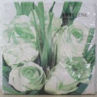 20 Lunchservietten Rosenstolz lind, mit Rosenstrauß weiß/grün, von Artebene Bild 1